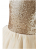 Cap Sleeves Champagne Sequin Tulle Popular Flower Girl Dress Cap Sleeves Champagne Sequin Tulle Popular Flower Girl Dress